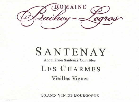 2019 Santenay Rouge, Les Charmes, Domaine Bachey-Legros