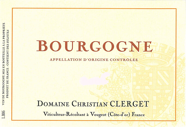 2021 Bourgogne Rouge, Domaine Christian Clerget