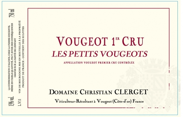 2021 Vougeot 1er Cru Rouge, Les Petits Vougeots, Domaine Christian Clerget