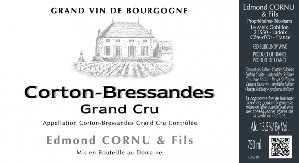 2021 Corton Grand Cru, Les Bressandes, Edmond Cornu