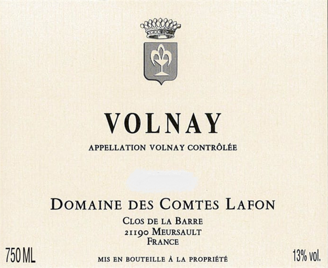 2018 Volnay, Domaine des Comtes Lafon