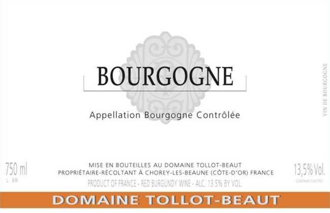 2021 Bourgogne Rouge, Domaine Tollot-Beaut