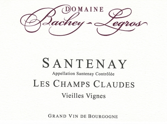 2020 Santenay Rouge, Champ Claudes, Domaine Bachey-Legros
