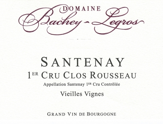 2021 Santenay 1er Cru Rouge, Clos Rousseau, Domaine Bachey-Legros