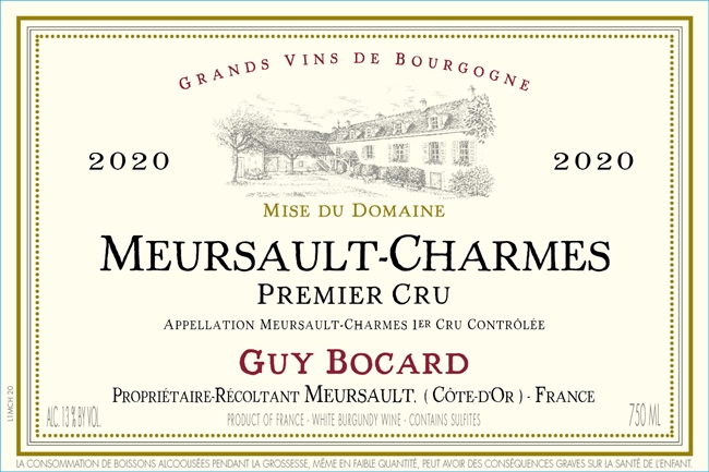 2020 Meursault 1er Cru, Charmes, Domaine Guy Bocard
