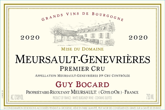 2020 Meursault 1er Cru, Genevrières, Domaine Guy Bocard