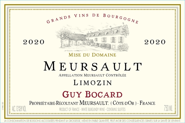 2020 Meursault, Limozin, Domaine Guy Bocard