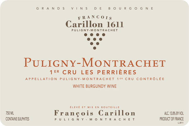 2020 Puligny-Montrachet 1er Cru, Les Perrières, DOMAINE FRANÇOIS CARILLON