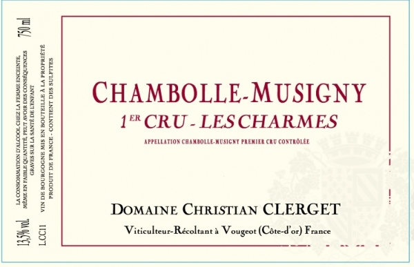 2020 Chambolle-Musigny 1er cru, Les Charmes, Domaine Christian Clerget