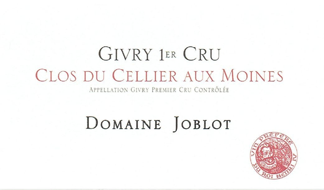 2021 Givry 1er Cru Rouge, Clos du Cellier aux Moines, Domaine Joblot