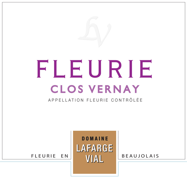 2019 Fleurie, Clos Vernay, Domaine Lafarge Vial