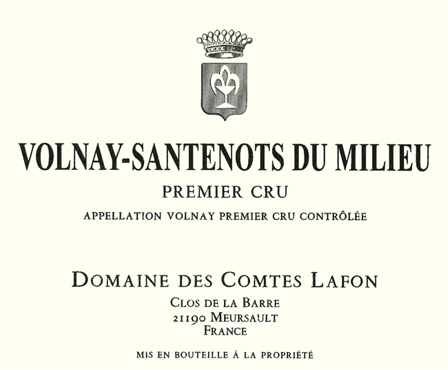 2017 Volnay 1er Cru, Santenots du Milieu, Domaine des Comtes Lafon