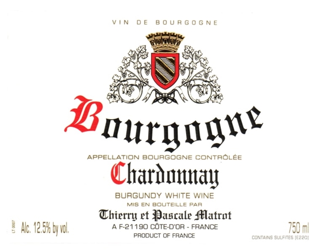 2021 Bourgogne Blanc, Domaine Matrot