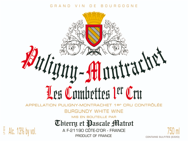 2021 Puligny-Montrachet 1er Cru, Les Combettes, Domaine Matrot