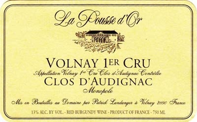2017 Volnay 1er cru, Clos d\'Audignac, Domaine de  la Pousse d\'Or