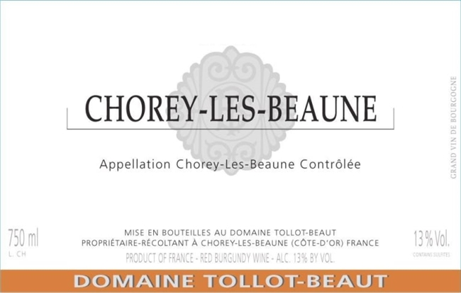 2020 Chorey-lès-Beaune Rouge, Domaine Tollot-Beaut