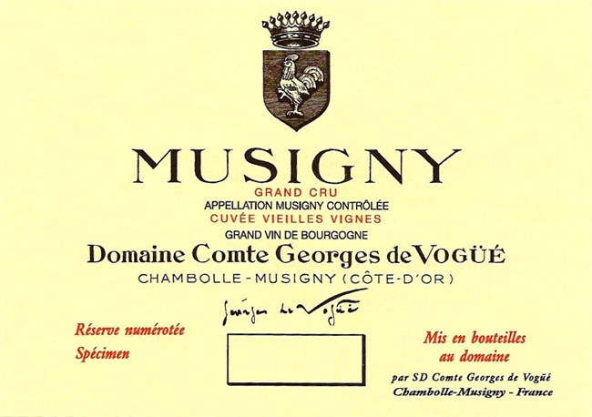 2012 Musigny Grand Cru, Domaine Comte Georges de Vogüé